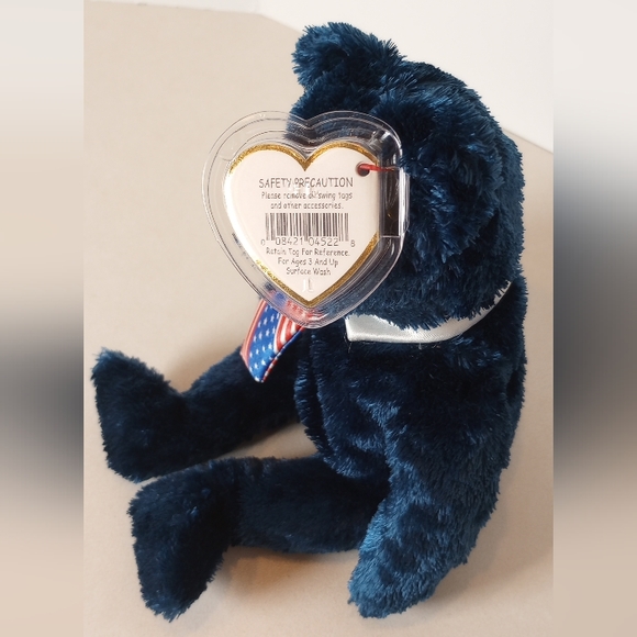 Ty Beanie Babies pops the bear 2002 plastic on ear tag 7th Generation Tush Tag - Picture 3 of 4